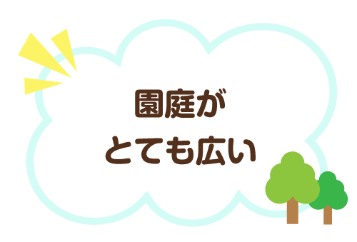 園庭がとても広い